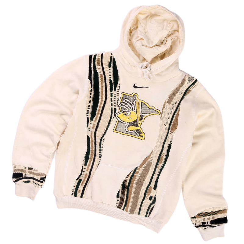 cream middle swoosh hoodie