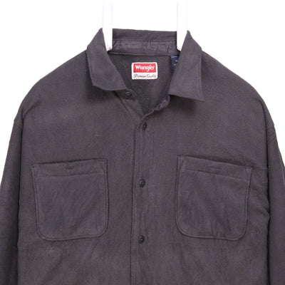Wrangler 90's Fleece Button Up Long Sleeve Shirt XXXLarge (3XL) Blue –  Vintage Club UK