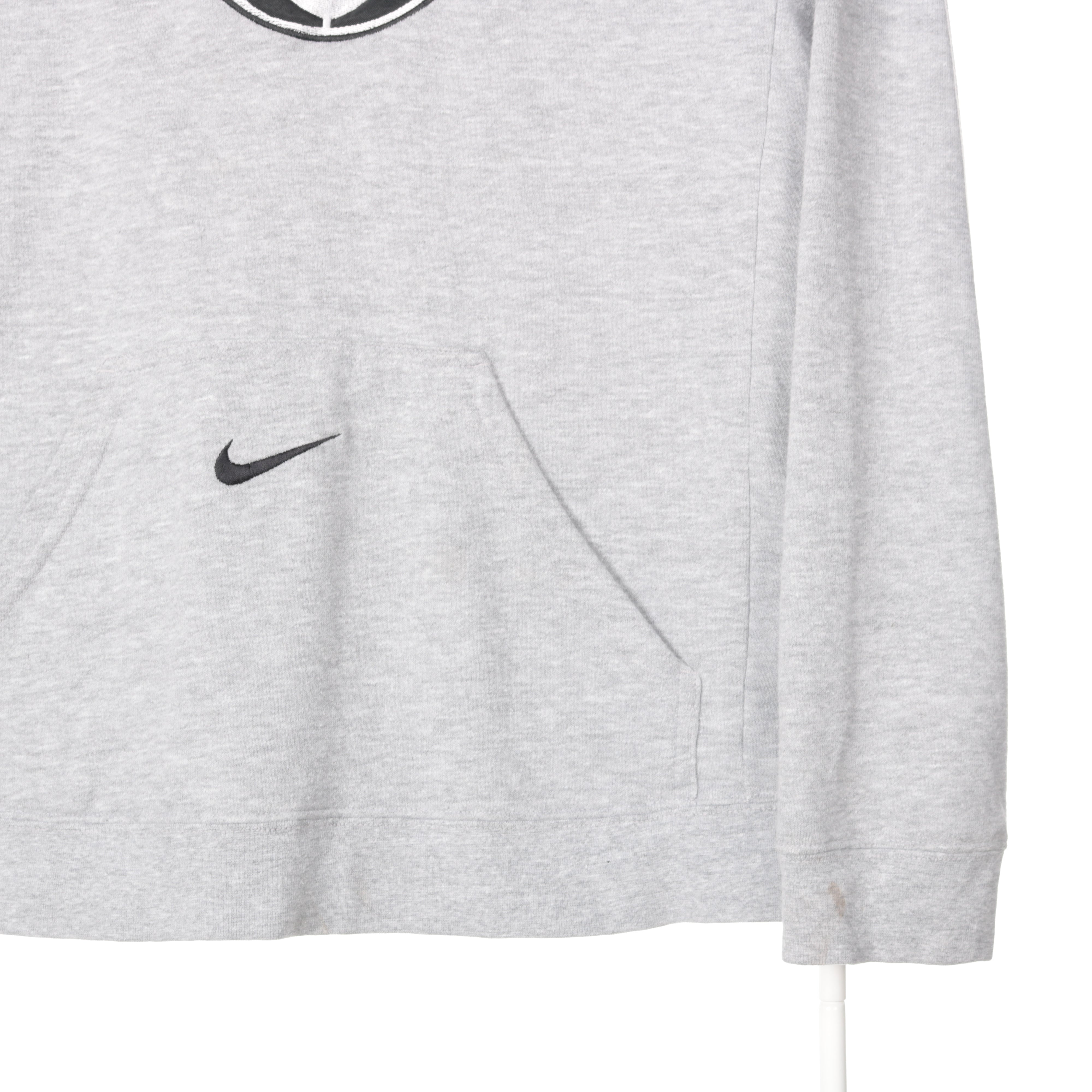 Grey Nike Middle Swoosh Hoodie - Large – Vintage Club UK