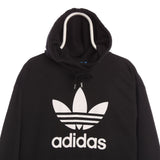 Adidas  - Black Spellout Hoodie - Small