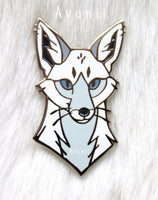 Fancy White  Fox - Hard Enamel Pin
