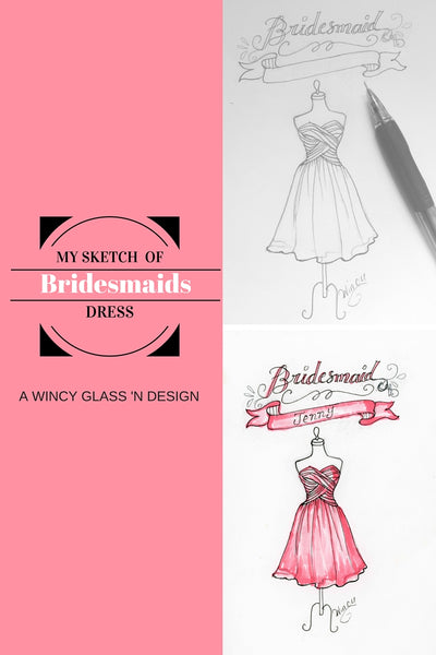 On The Studio Desk: BridesMaids Glasses – A Wincy Glass N Design