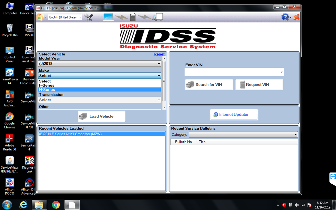 isuzu idss current software version