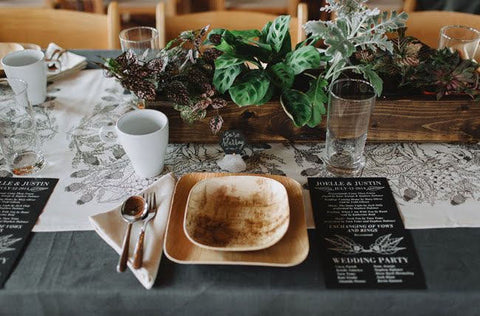  restaurant palm leaf plates