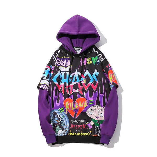 purple anime hoodie