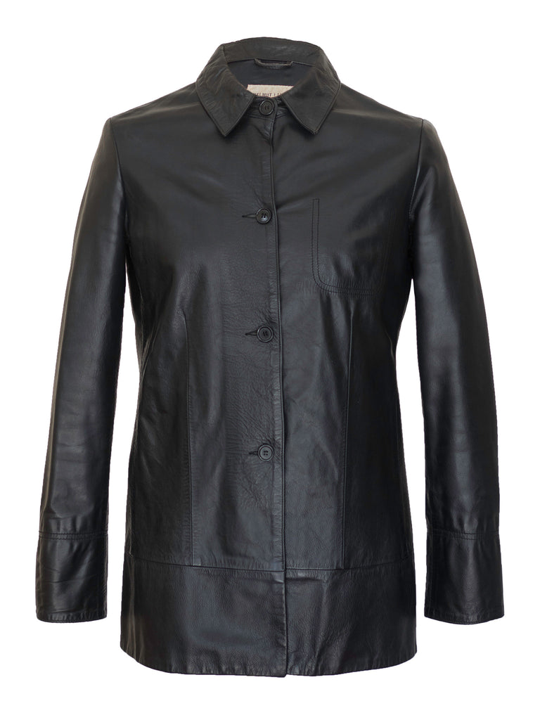 Helmut Lang 1997 Vintage Structured Leather Elongated Jacket – ENDYMA