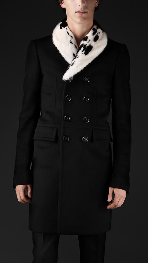 Burberry Prorsum 2011 Sartorial Top Coat with Shearling Collar and Pleated  Back – ENDYMA