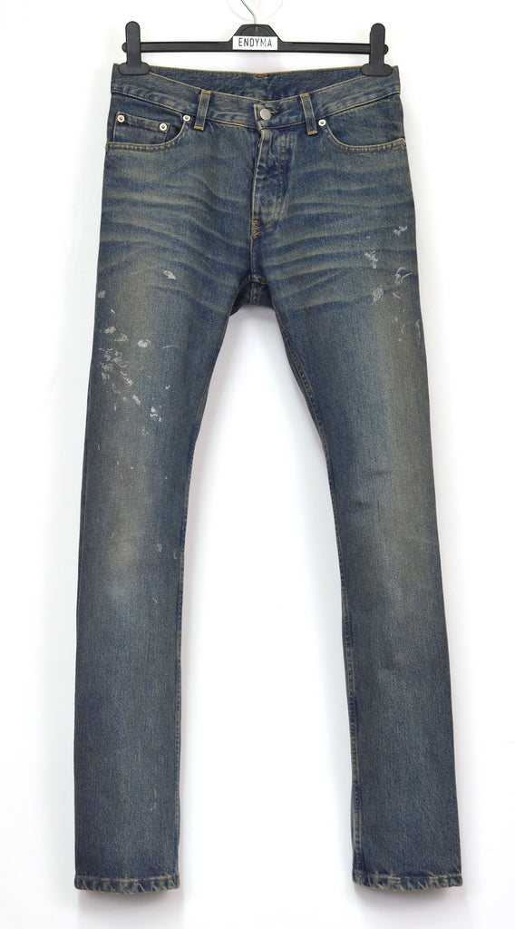 Helmut Lang 2000 Vintage Sanded Denim Painter Jeans (Dark Wash) – ENDYMA