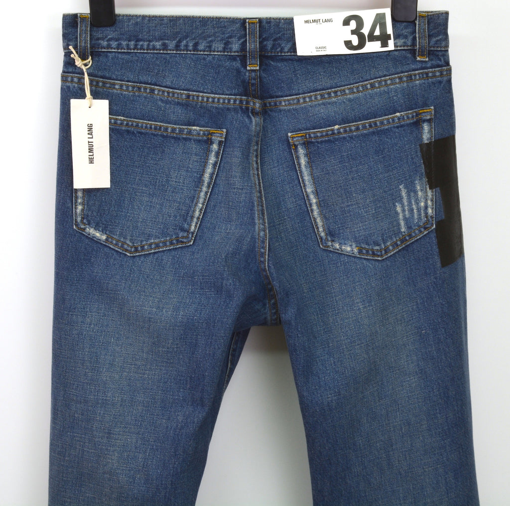 Helmut Lang 2003 Classic Vintage Jeans with Rubber Tape Applications ...