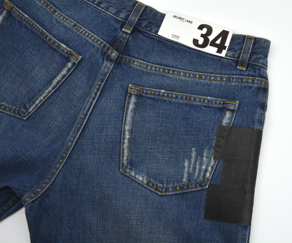 Helmut Lang 2003 Classic Vintage Jeans with Rubber Tape Applications ...