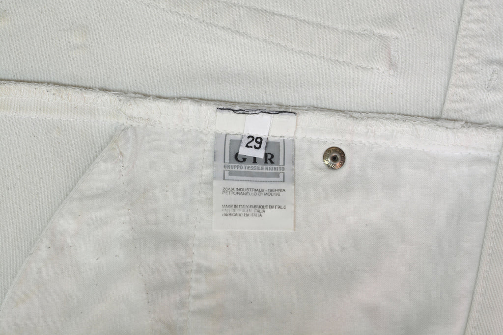 Helmut Lang 1997 White Vintage Stained Denim Painter Jeans – ENDYMA