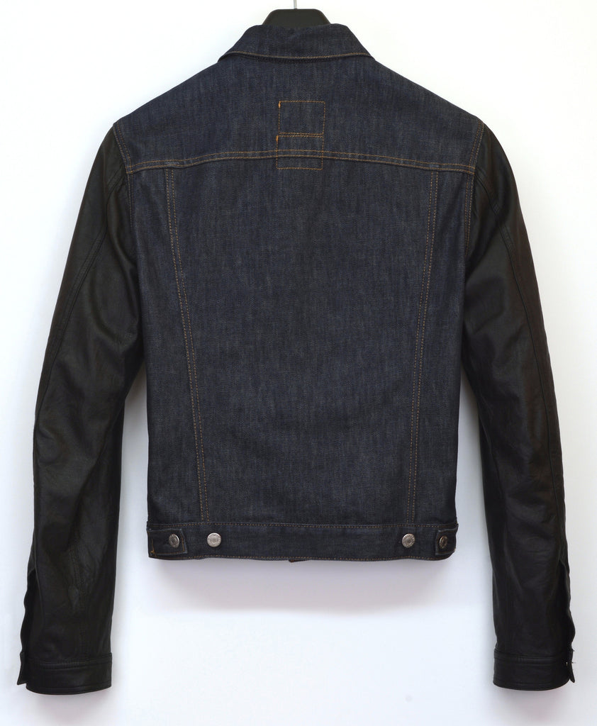 Helmut Lang 2004 Coated Raw Denim Slim Classic 2-Pocket Jacket