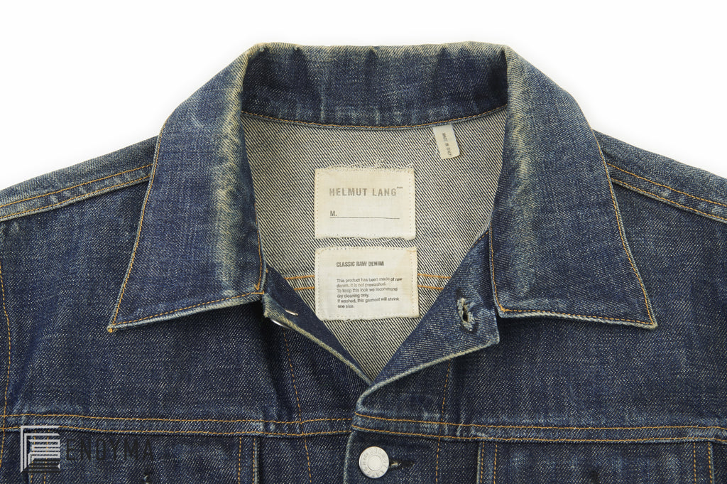 Helmut Lang 1999 Heavy Broken-In Raw Denim Classic 2 Pocket Jacket