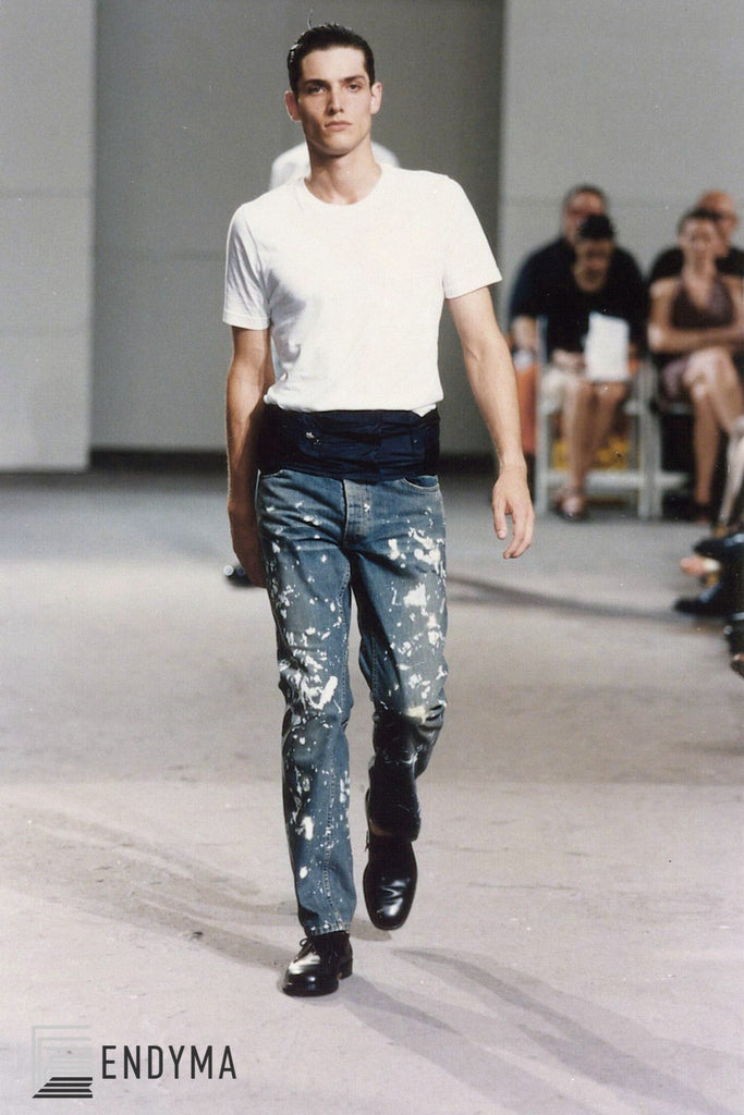 Helmut Lang 1999 Vintage Grey Corduroy Painter Jeans Endyma