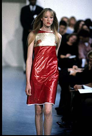 Helmut Lang 1995 Fine Nylon Dress with Transparent Panel – ENDYMA