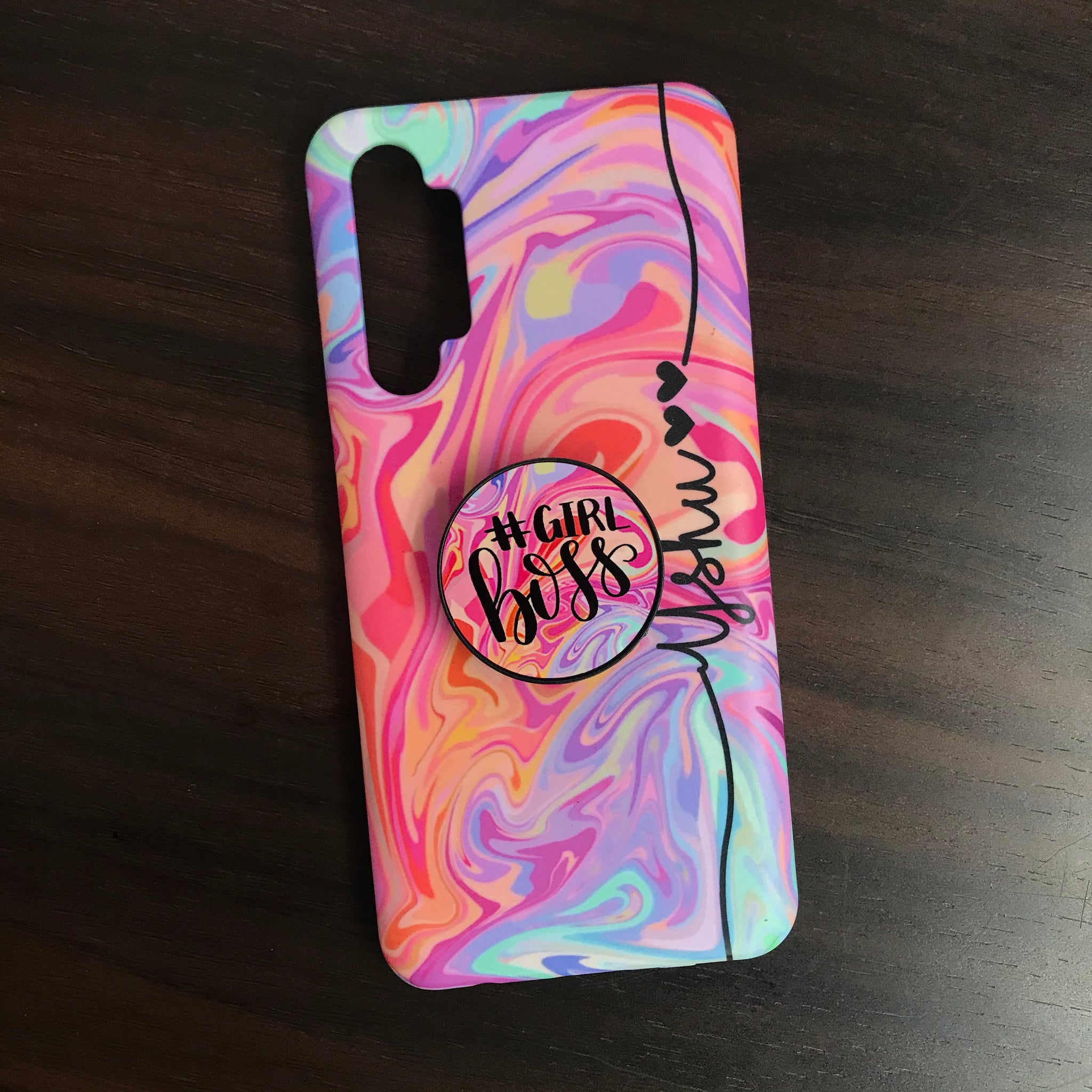 Multicolor Custom Name Girl Boss Case 