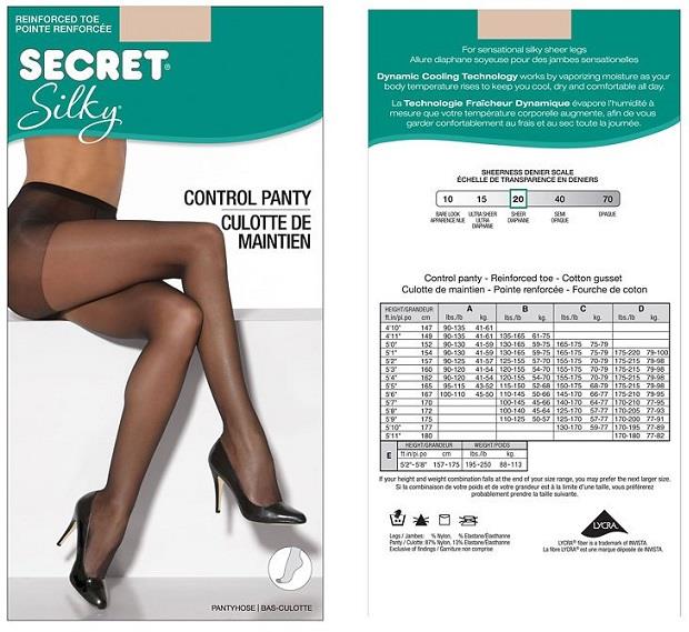 Secret® Silky 1pk Pantyhose, Sizes B-D