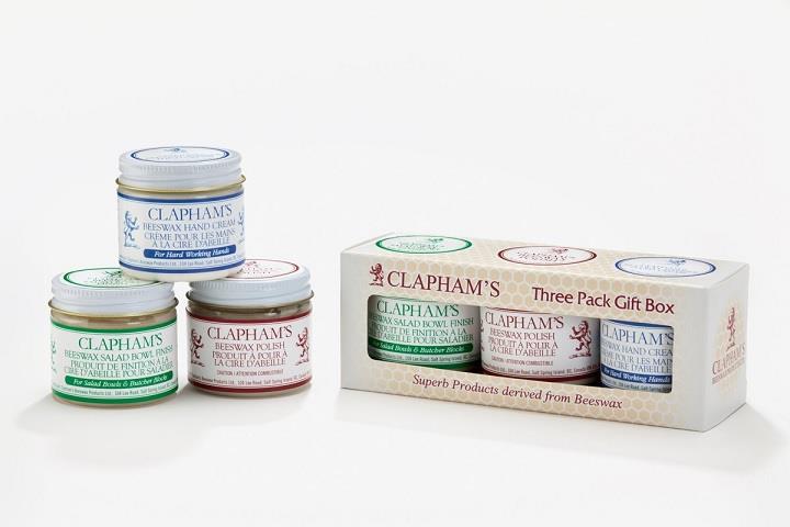 3 pack Claphams products against white background