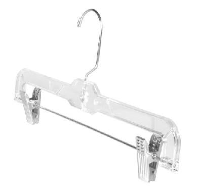 The Great American Hanger Company Plastic Combo Hangers with Clips, Clear, Box of 100