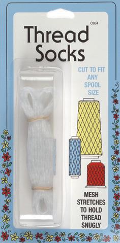 Collins thread spool socks. Stretch mesh. One size, (spool).