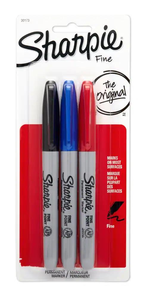 Marker Pen Marker  Paint Markers - Black/blue/red Double Head Round Permanent  Marker - Aliexpress