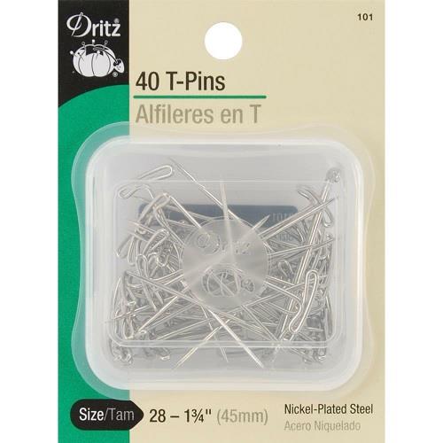 Prym Dritz Precision Point Pins T-pins Prm #32 T-pin 2 Length 1/2 Steel  T-pin 1/2 Lb Per Box Approximately 500 Pins Per Box 1 Box 214500