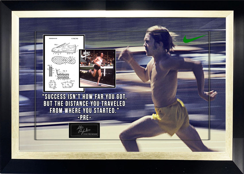 STEVE PREFONTAINE NIKE PATENT AND 3D QUOTE CharityBoost.org