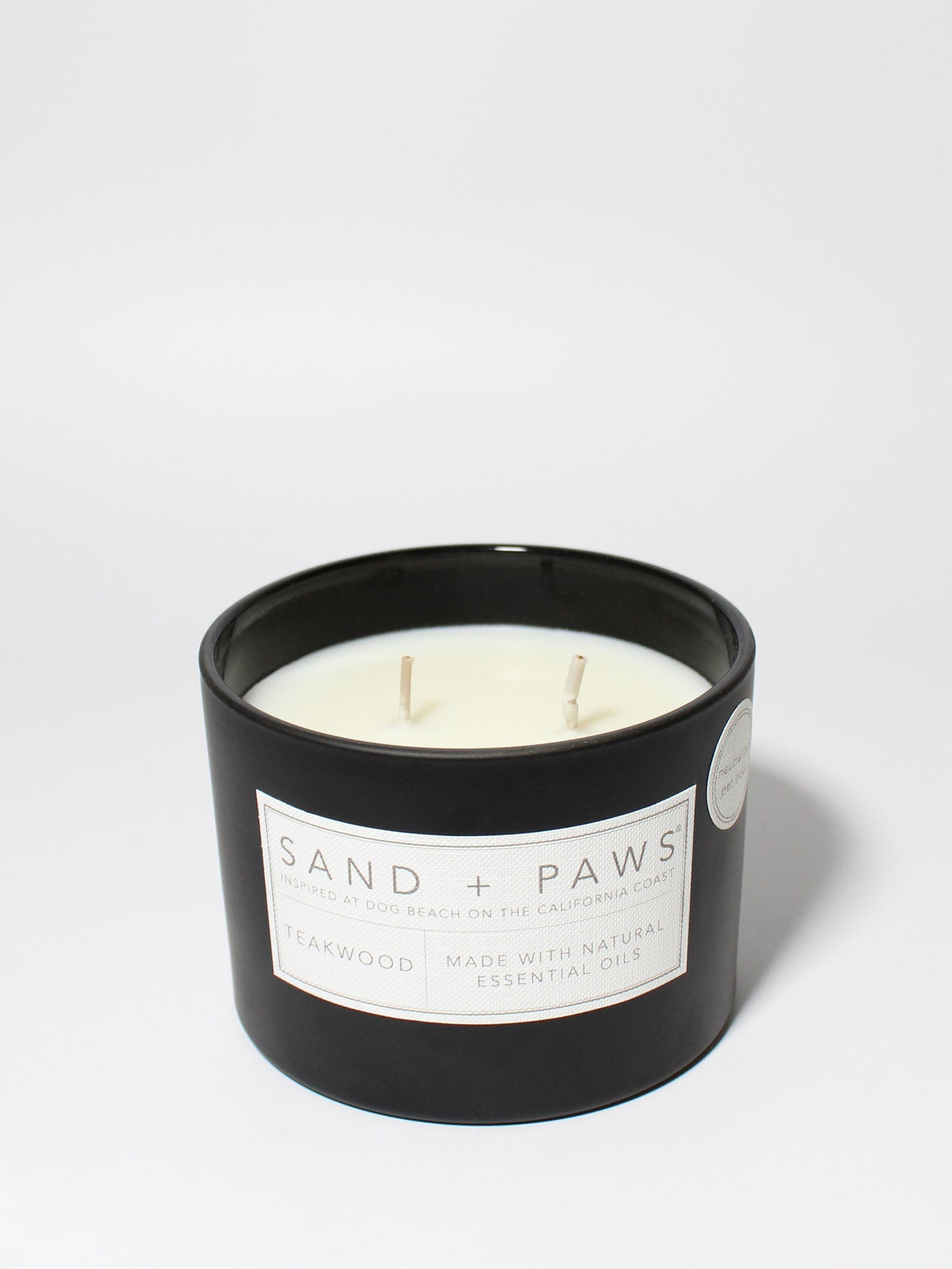 Sand + Paws Teakwood 12 oz Scented Candle