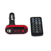 FM Transmitter για τη μετάδοση μουσικής με Bluetooth, USB/SD και φορτιστή - Κόκκινο GL-53607