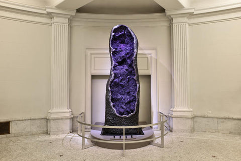 12 foot tall Amethyst geode at the American Museum of Natural History in New York City