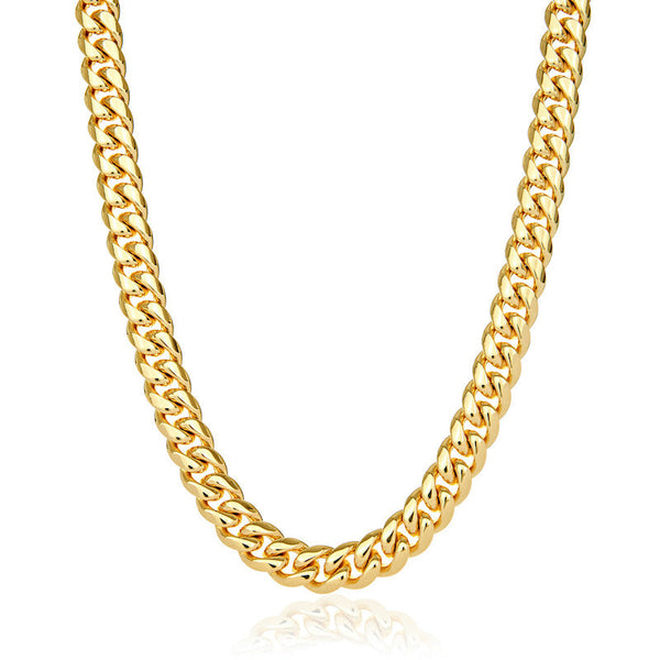 10MM White Gold Diamond Miami Cuban Link Chain - Eliantte & Co