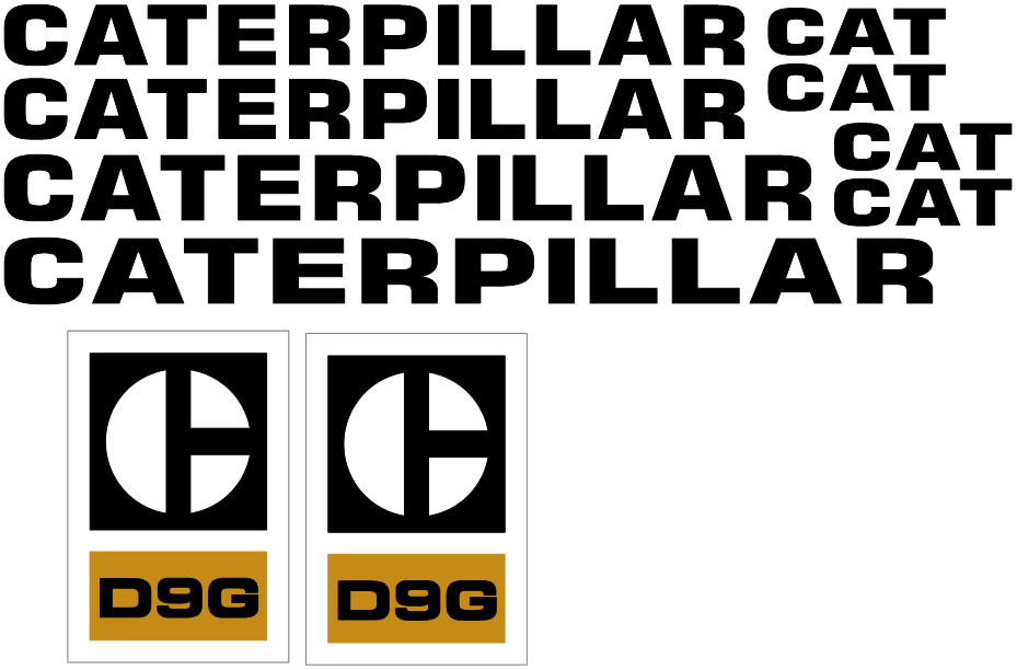 Caterpillar D9g Decal Set – All Things Equipment