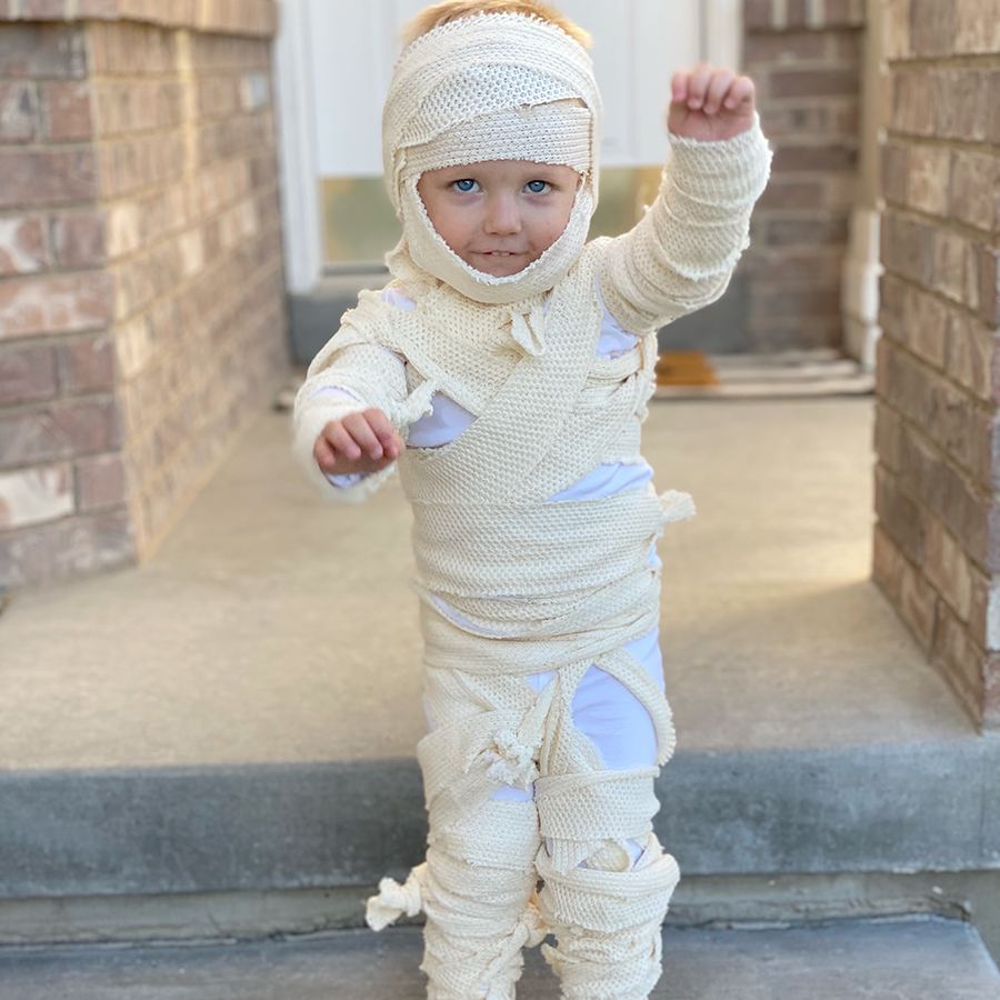 Adorable Kids DIY Mummy Costume  