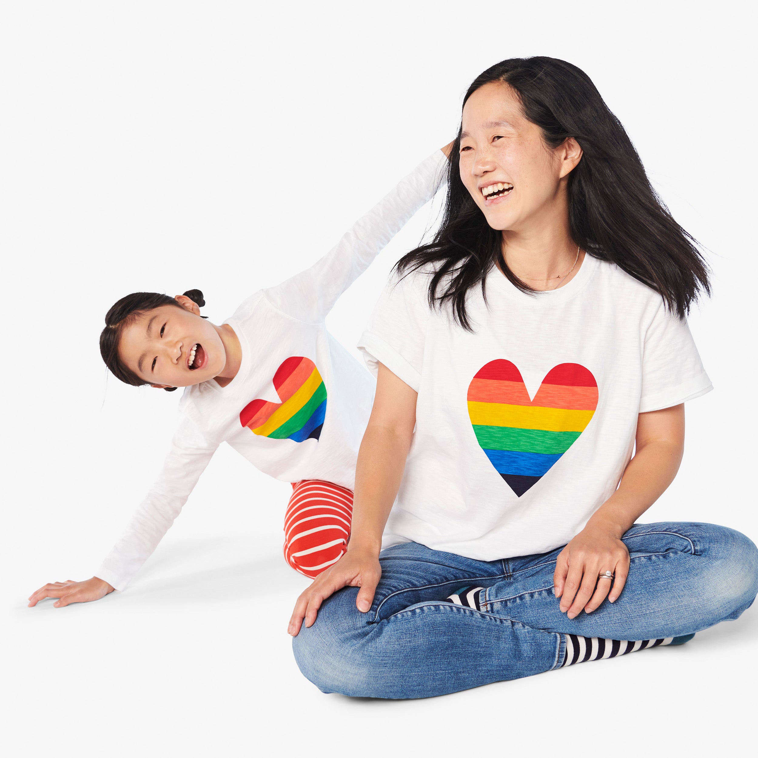 Design by Humans Rainbow Colored String Pride Heart by corndesign T-Shirt - White - Small