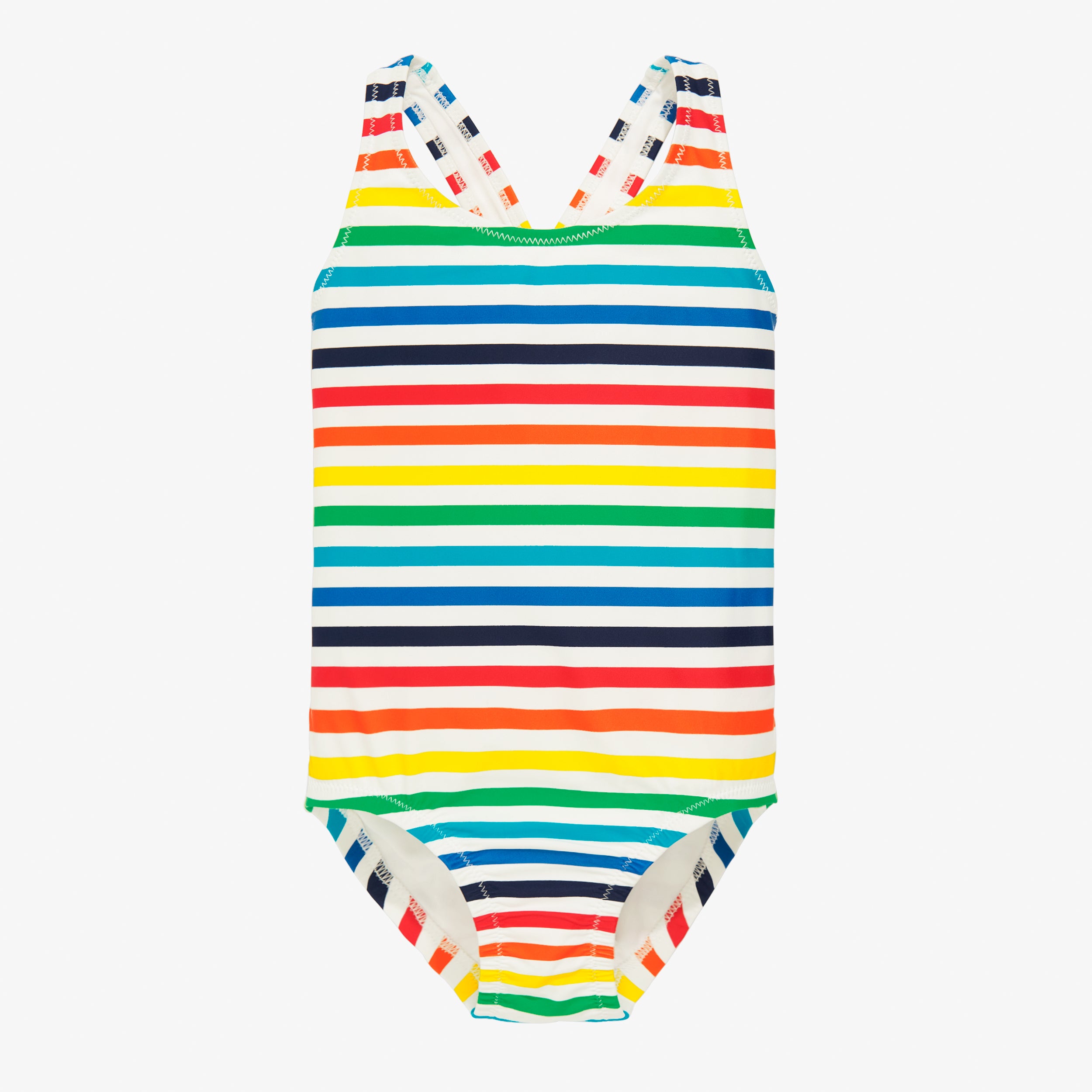 Tank swimsuit in rainbow stripe