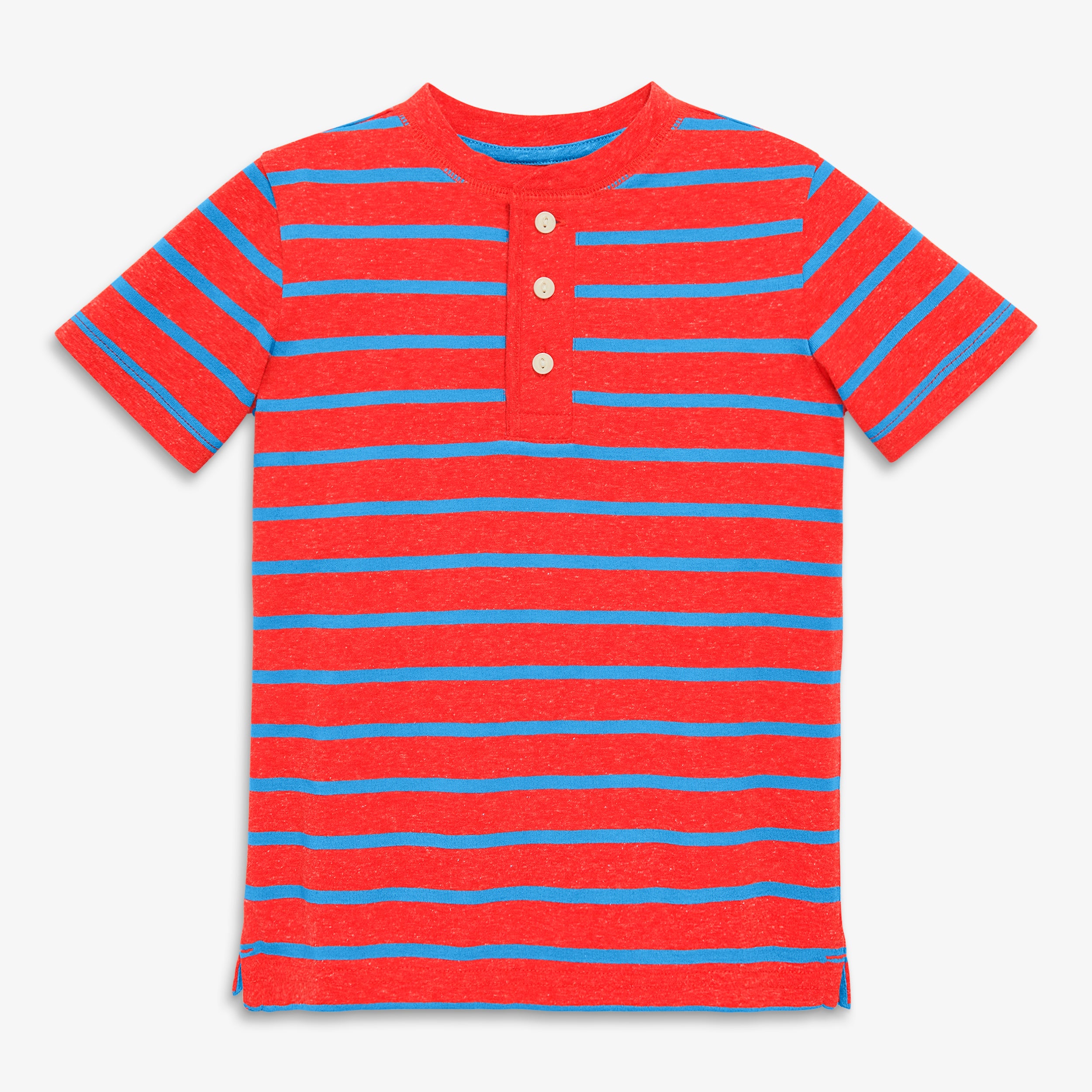 striped woven henley tee-