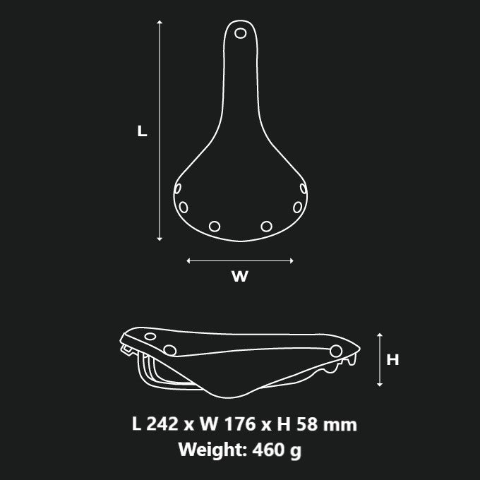 Brooks-England-Leather-Saddles-B17-Carved-Short-Size-Guide