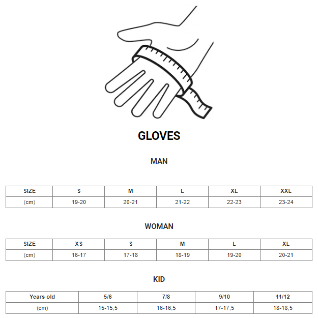 Northwave-Gloves-Size-Guide