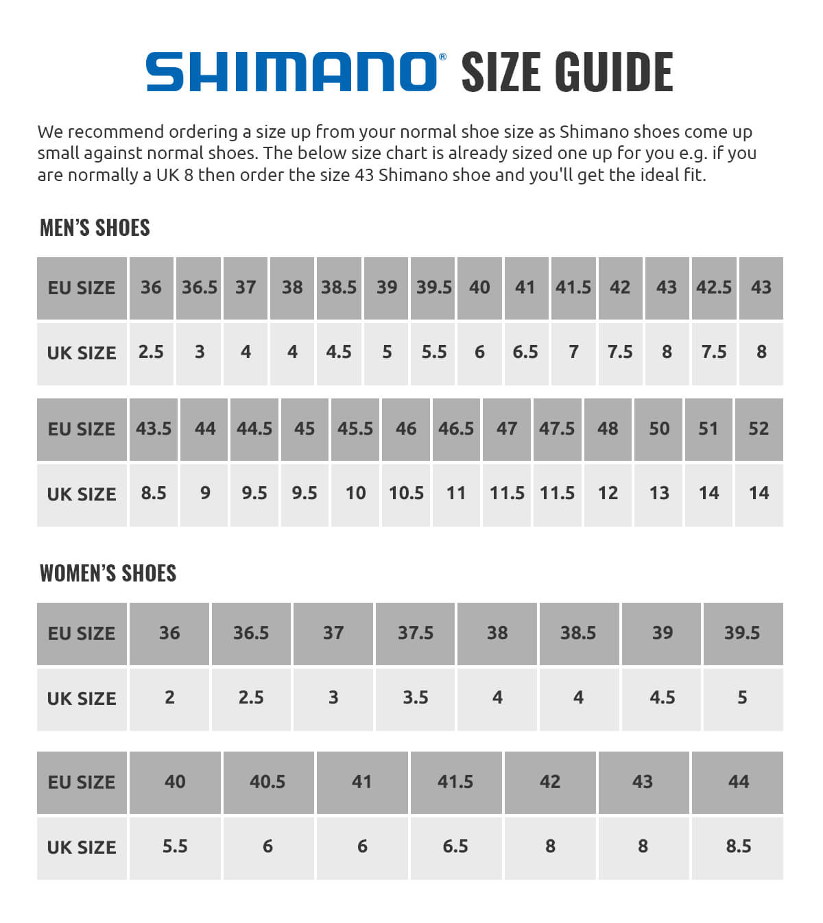 Shimano-Size-Guide