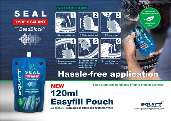 Squirt Seal Tyre Sealant With Beadblock