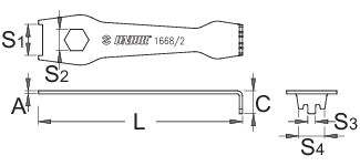 Unior-Tools-Chainring-Nut-Wrench-1668-2-Dimensions