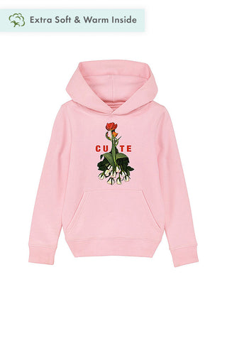 Girls Zip Hoodie Cute Back Print Light Pink BHappy Brand