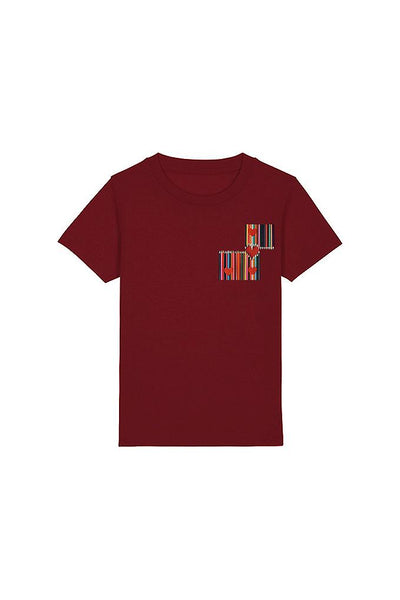 Burgundy Kids Love More Graphic T-Shirt, 100% organic cotton, for girls & for boys 