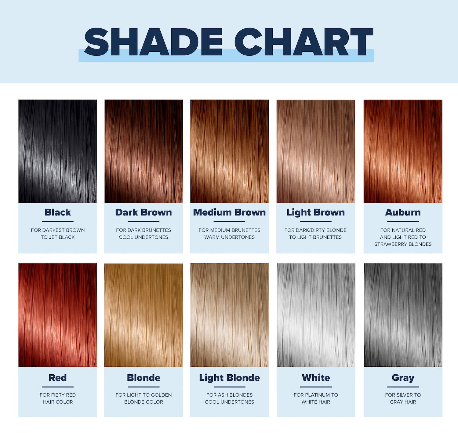 overskæg Overlegenhed ufuldstændig Shade Chart - Color & Lift – TRUHAIR by Chelsea Scott