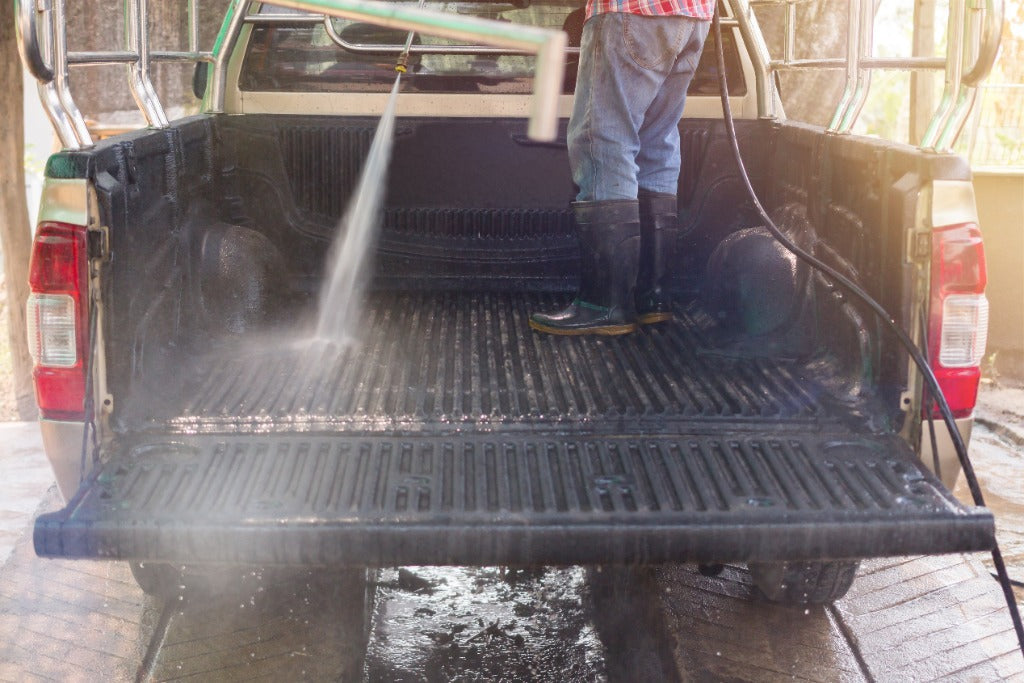 Cleaning a Pickup Truck Bed