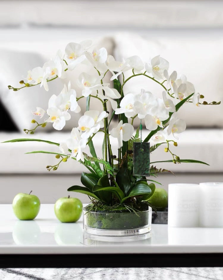 Vicky Yao Faux Floral - Exclusive Design White Artificial Orchid