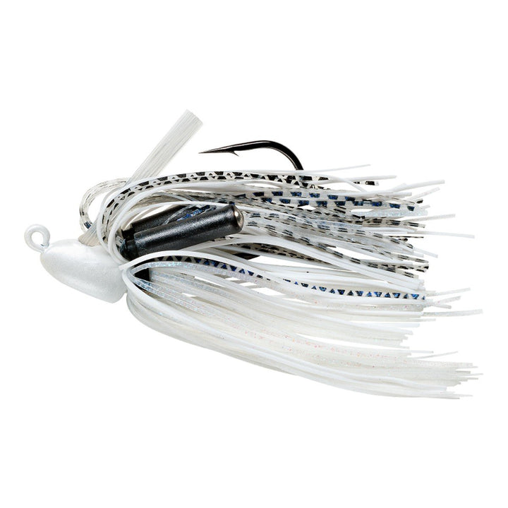BOOYAH Covert Spinnerbait 3/8oz White Silver Scale Pearl Head #4 GOLD