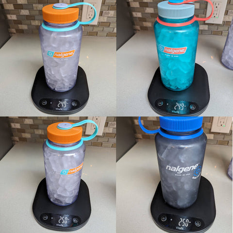 4 nalgene bottles weighed 