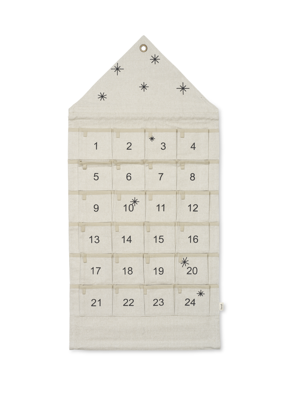 ik wil ontwikkelen timer Ferm Living Star Christmas Calendar | Sand - Le Petit Organic