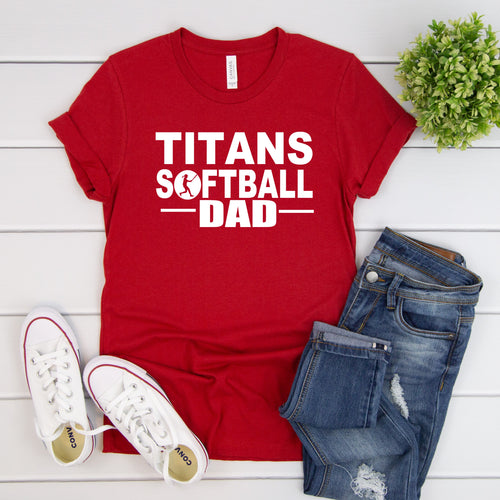 LoveMighty Apparel Titans Mom Softball Shirt Black/ White Letters / Xlg